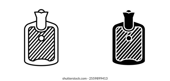 Hot water bottle Icon set in black color for ui designs