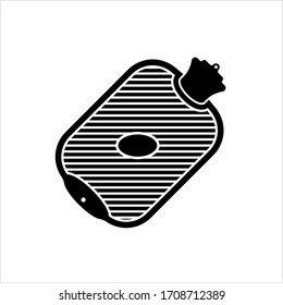 Hot Water Bottle Icon, Hot Water Bottle With Stopper Icon Vector Art Illustration