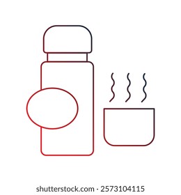 Hot Water Bottle icon with white background vector stock illustration