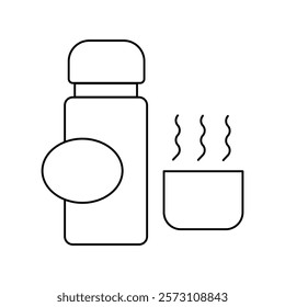 Hot Water Bottle icon with white background vector stock illustration