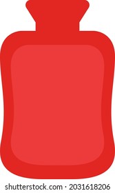Hot water bottle, illustration, vector, on a white background.