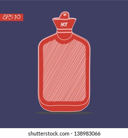 A Hot Water Bottle Isolated