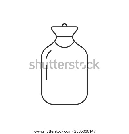 Hot Water Bottle line icon, pain relief, hot and cold therapy. Hot or cold therapy and feet warmer. Vector sign