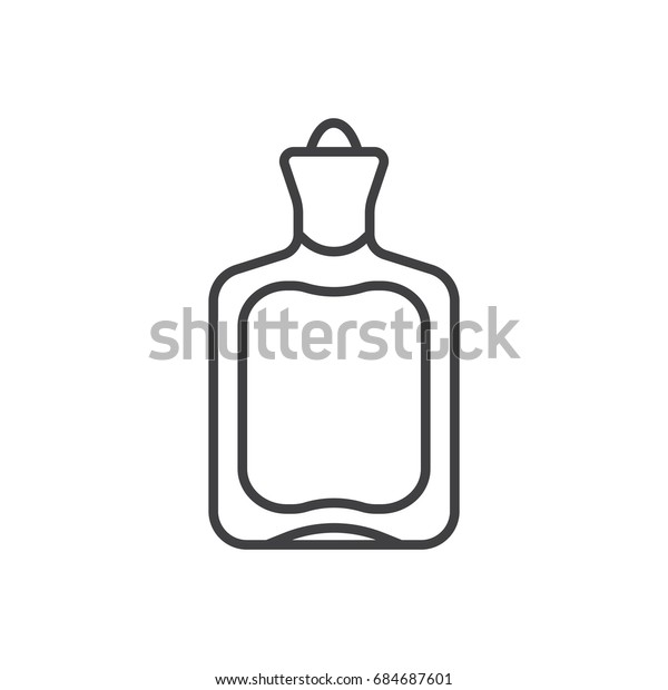 Hot water bottle line\
icon.