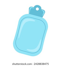 Hot water bottle for menstrual period. Women's intimate health item. Simple vector flat illustration.