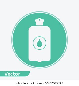 Hot water bottle vector icon sign symbol