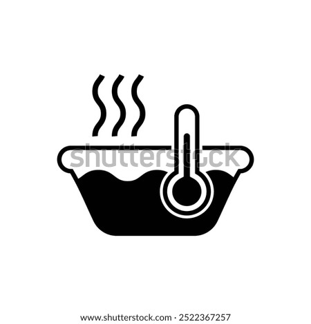 hot water icon black vector design illustration isolated white background