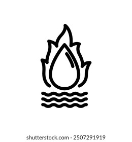 Diseño de icono de agua caliente sobre fondo blanco