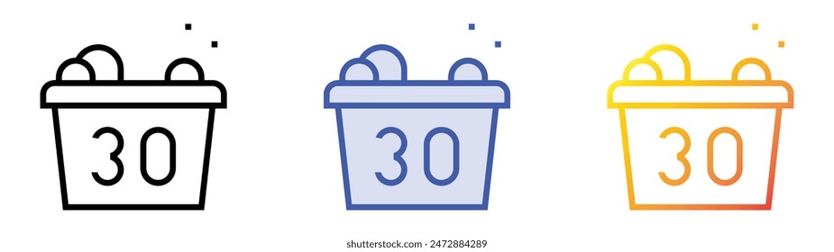 hot water icon. Linear, Blue Fill and Gradient Style Design Isolated On White Background