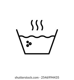 Hot Water icon linear logo isolated