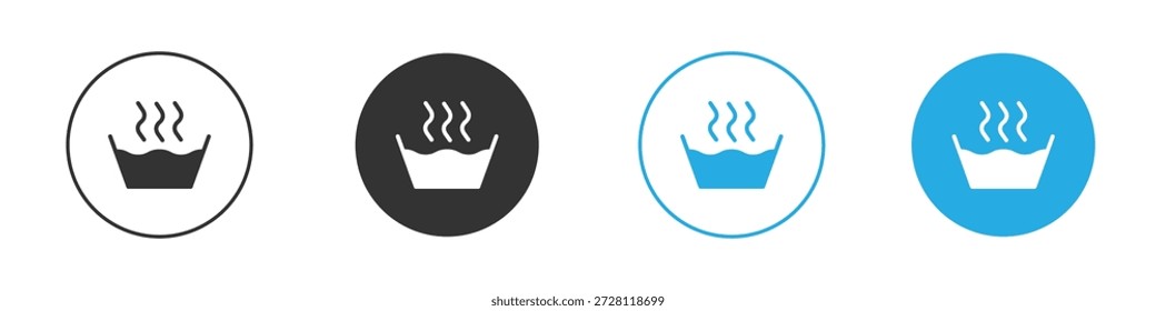 Ícone de água quente. ilustração simples gráfico doodle preto design