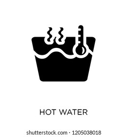 Hot water icon. Hot water symbol design from Cleaning collection. Simple element vector illustration on white background.