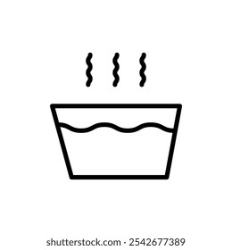 Hot Water icon Thin line art isolated