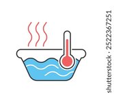 hot water icon vector flat design illustration isolated white background