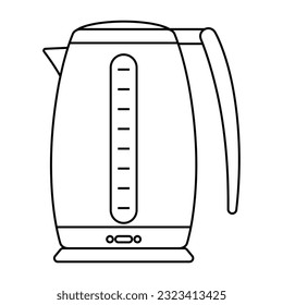 Wasserkocher-Skizze auf weißem Hintergrund