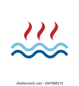 Hot water logo template - Vector