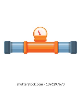 Hot water pipe icon. Cartoon of hot water pipe vector icon for web design isolated on white background