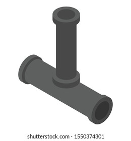 Hot water pipe icon. Isometric of hot water pipe vector icon for web design isolated on white background