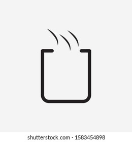 Hot water sign icon. Hot drink glass symbol.