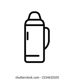 Hot water thermos icon vector. Hot drink. line icon style. simple design editable. Design simple illustration