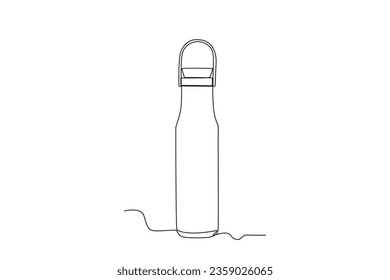 A hot water tumbler. Tumbler one-line drawing