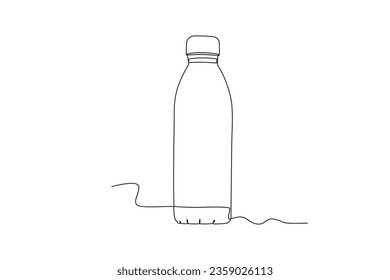 A hot water tumbler. Tumbler one-line drawing