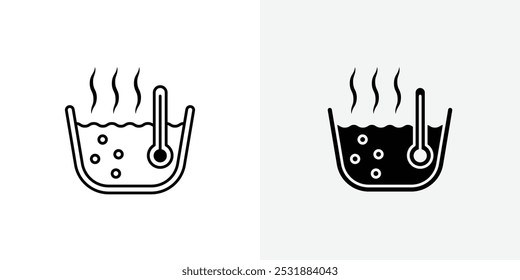 Conjunto de iconos de vector de agua caliente. Ilustrador de Vector de stock. EPS 10