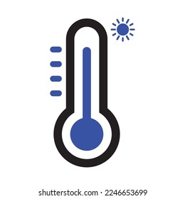 Hot Weather Icon in Dualtone Style