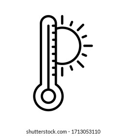Hot Weather Icon Vektorillustration Image. Kann für Sommer & Feiertage verwendet werden. Geeignet für mobile Apps, Web-Apps und Printmedien.