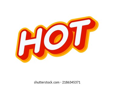 Hot weather lettering isolated on white colourful text effect design vector. Text or inscriptions in English. The modern and creative design has red, orange, yellow colors..