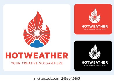 Hot Weather Logo Design Template