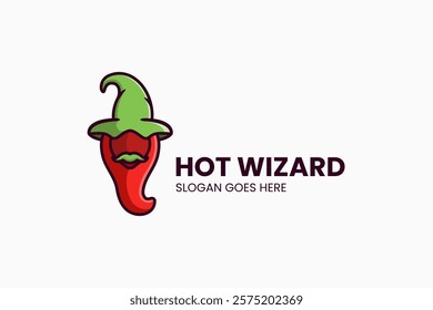 Hot Wizard Logo. Vector Illustration