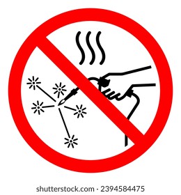 Hot Works Prohibited Symbol Sign ,Vector Illustration, Isolate On White Background Label. EPS10