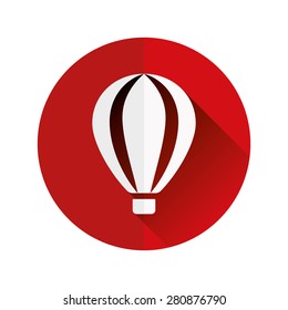 hot-air balloon flat icon