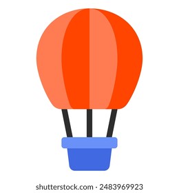 Icono de globo aerostático para Web, App, infografía, etc