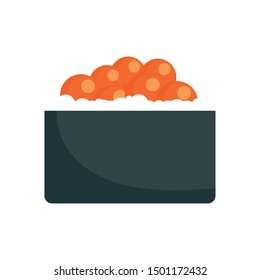 Hotate tai sushi icon. Flat illustration of hotate tai sushi vector icon for web design