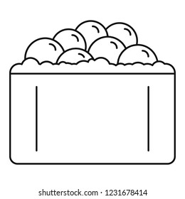 Hotate tai sushi icon. Outline hotate tai sushi vector icon for web design isolated on white background