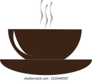 Hot,Bowl,A spup Icon,soup plate with steam hot lunch black icon on white background,Hot food symbol.