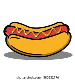 Hotdog Stock Vector (Royalty Free) 580332796 | Shutterstock