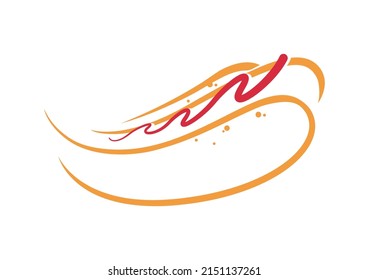 Hotdog Abstract Vector, Sign and Symbol, EPS 10 vector