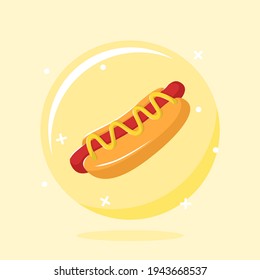 hotdog in a bubble design vector illustration