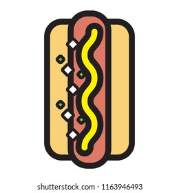 Hotdog with Bun