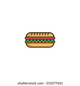 Hotdog Burger Vector Logo Design Element