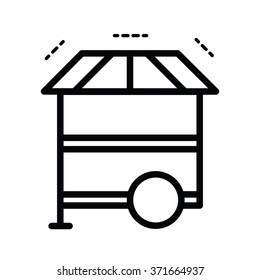 Hotdog Cart icon  line style