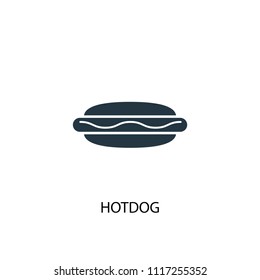 hotdog creative icon. Simple element illustration. hotdog concept symbol design from food collection. Can be used for web and mobile.