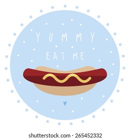 hotdog design icon