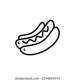 hotdog design logo template illustration