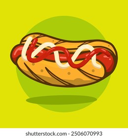 Ein Hotdog-Design, das köstlich und verführerisch aussieht