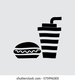hotdog and drink