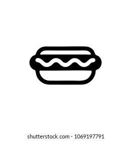 Hotdog, fastfood vector icon